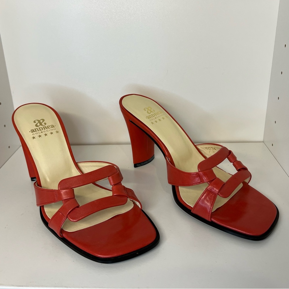 Andrea Coleccion - Women's Hot Salmon Sandals Size 6